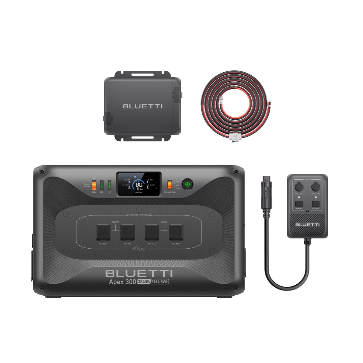 Apex 300+Charger 1+Hub D1 | 3,840W, 2,764.8Wh, 560W Charger, 700W DC Power Hub - Apex 300+Charger 1+Hub D1 | 3,840W, 2,764.8Wh, 560W Charger, 700W DC Power Hub