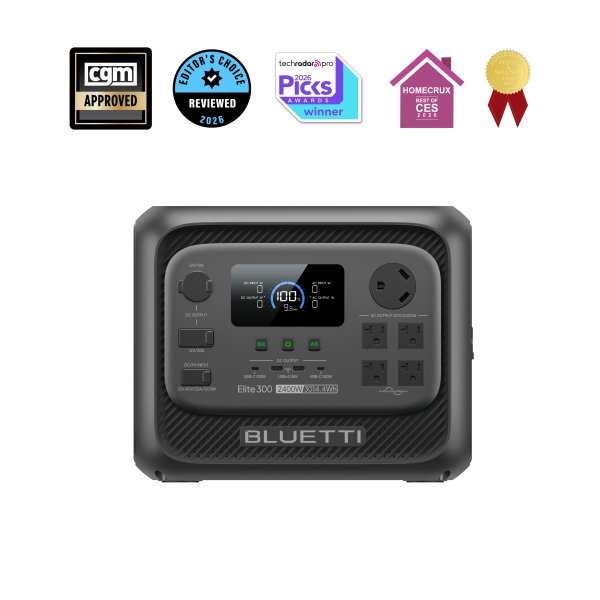 BLUETTI Elite 300 Portable Power Station | 3,014Wh, 2,400W - Elite 300