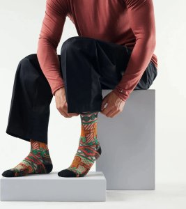 Everyday Cozy Holiday Mosaic Print Crew Socks - Unisex