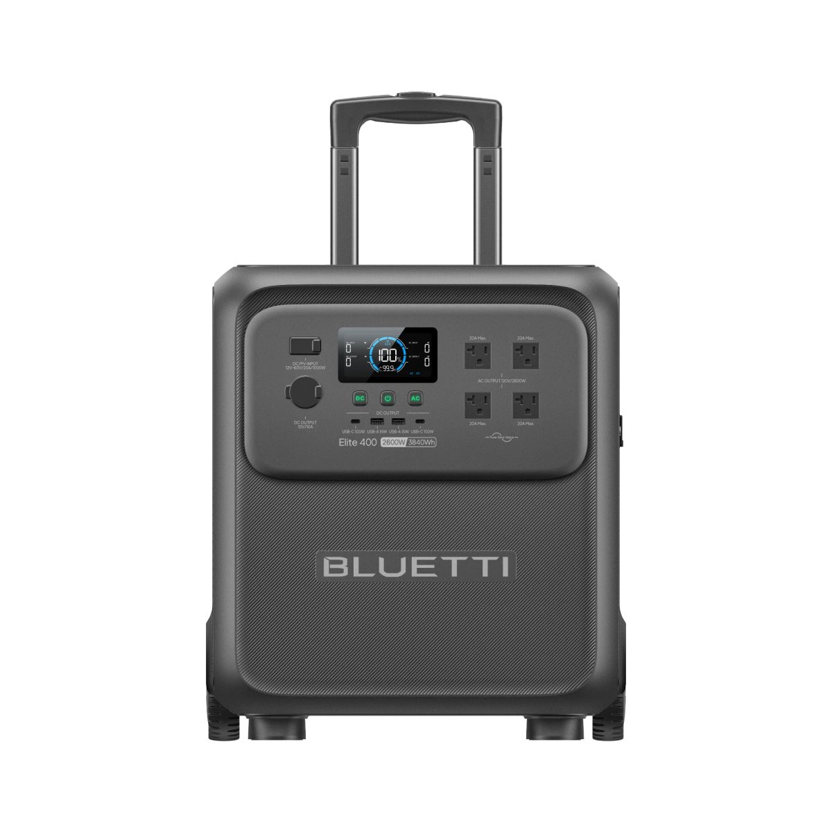 BLUETTI Elite 400 Portable Power Station | 2,600W, 3,840Wh - Elite 400