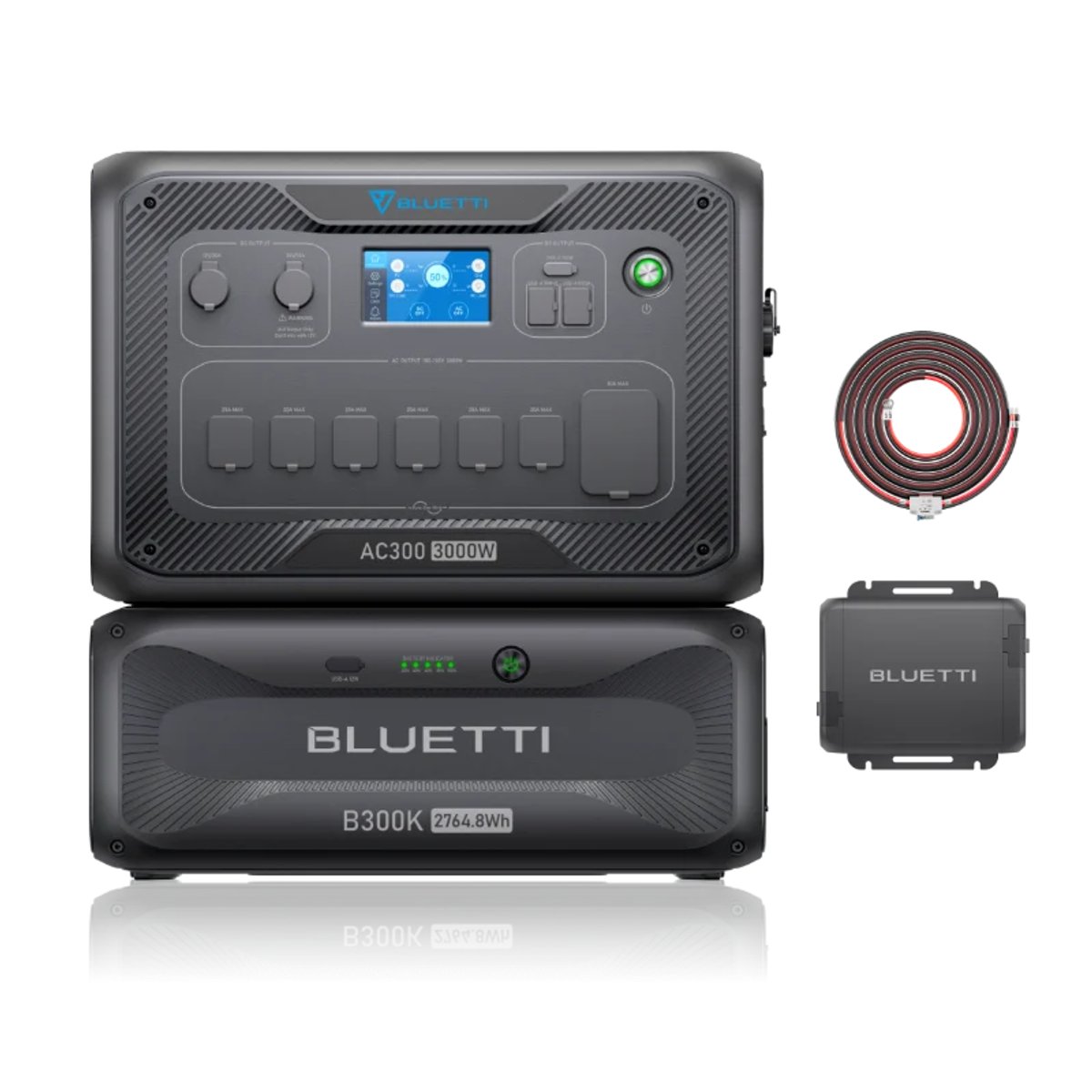 【Phased Out】AC300+B300K+Charger 1 - AC300+B300K+Charger 1+DC Input Cable(Get Free Trolley)